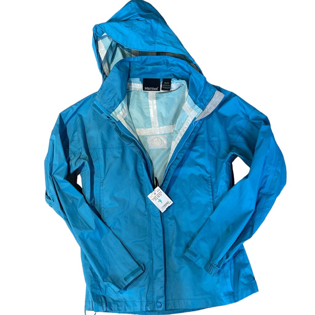 Marmot W Rain Jacket w/ Hood XS Blu