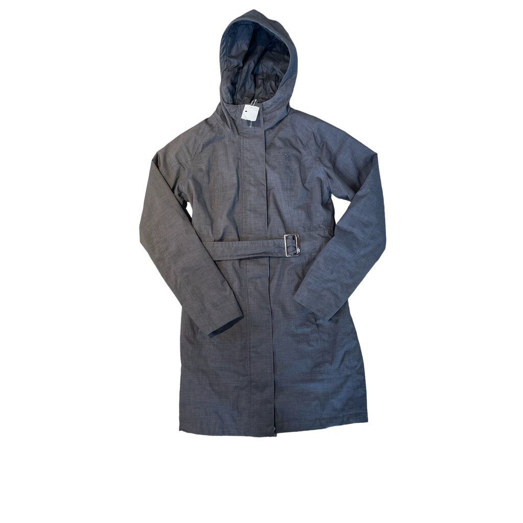 The North Face W Long Insulated Rain Jacket w Hood XS Gry