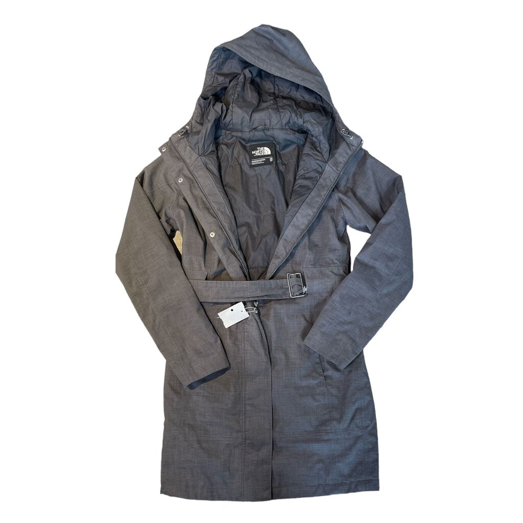 The North Face W Long Insulated Rain Jacket w Hood XS Gry