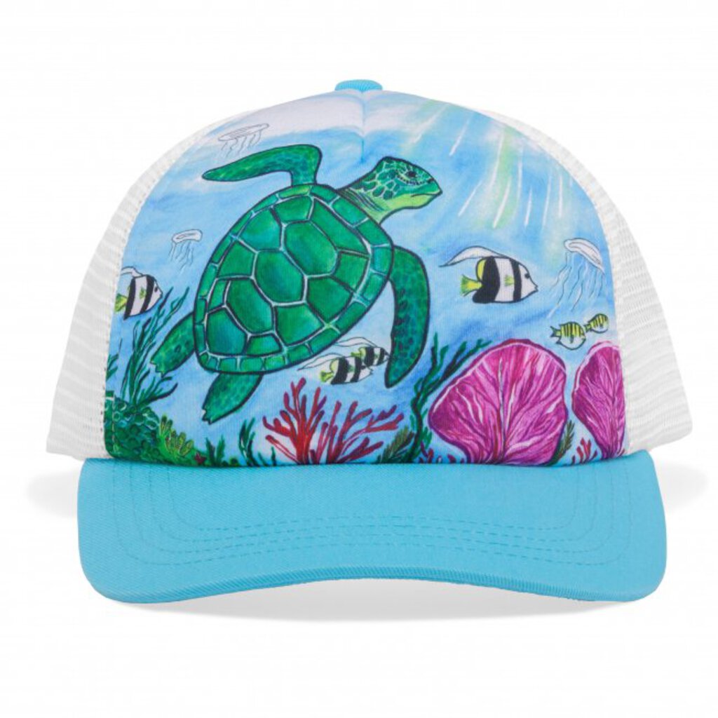 Sunday Afternoons Kid's Sea Turtle Trucker Hat.