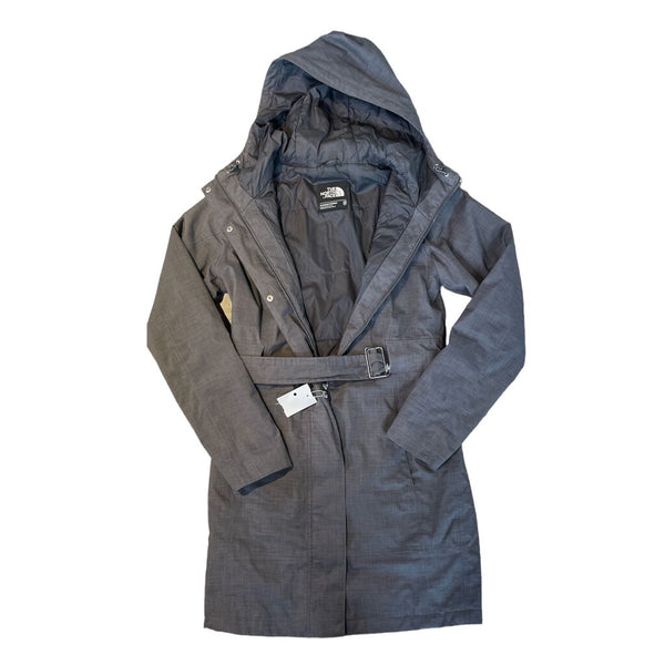 The North Face W Long Insulated Rain Jacket w/ Hood XS Gry